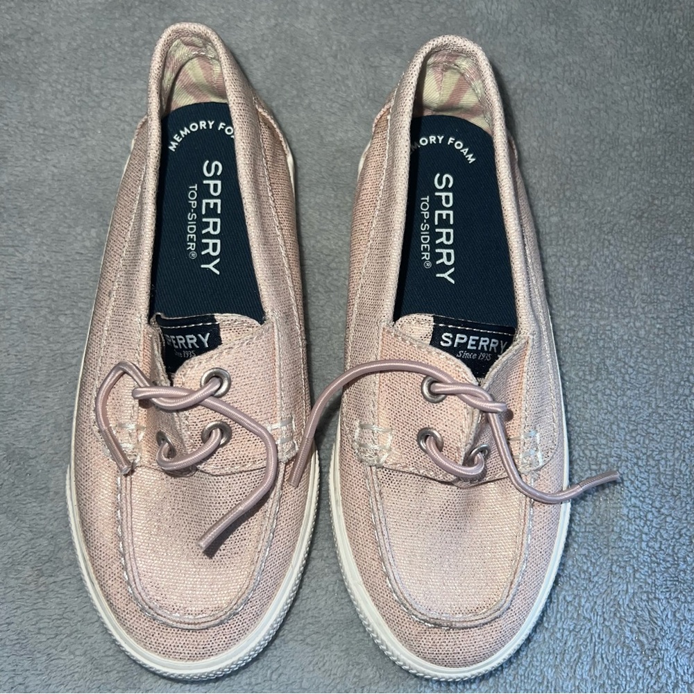 Pink Girls Size 10.5 Sperry Lounge Away Junior Memory Foam Top Sider Boat Shoes